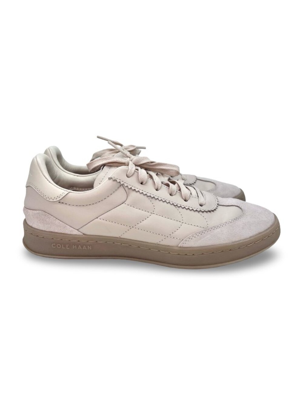 Cole Haan GrandSeries Leather Suede Sneakers Beige Gray Low Top Size 8 - Picture 6 of 11